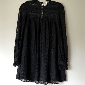Molly Black Long Sleeve Lace Dress